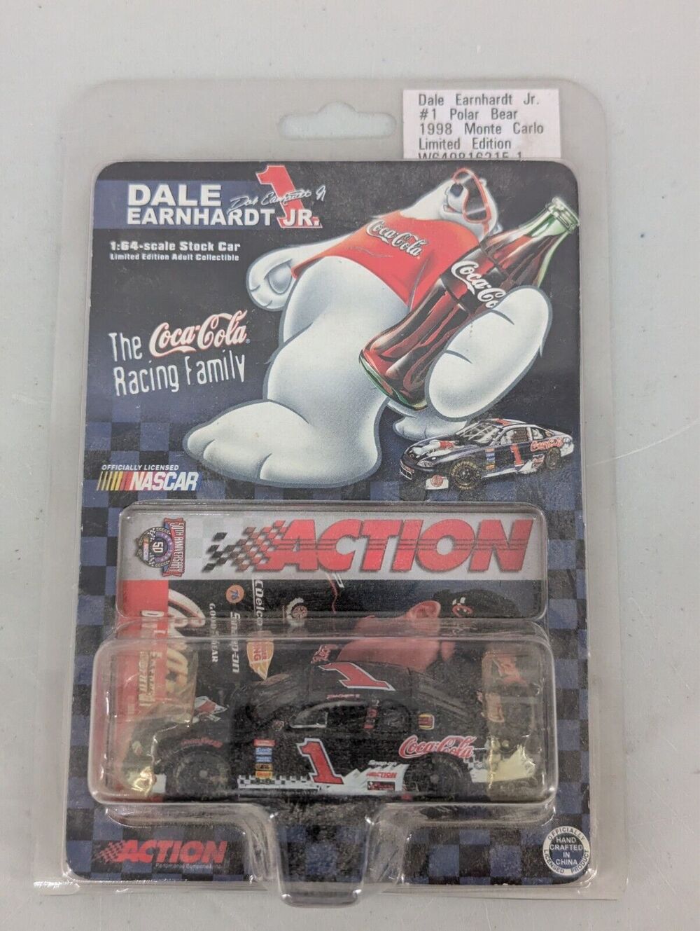 1998 Dale Earnhardt Jr. #1 Polar Bear 1:64 Monte Carlo Action Coca Cola -012518